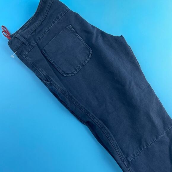 Prada Womens Navy Blue Cotton & Linen Ankle Zip Pull On Skimmer Shorts Size 38 - Picture 5 of 8